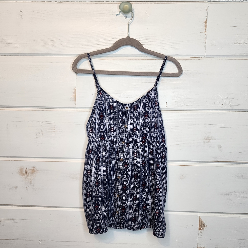 Arizona Jean Co Chic Navy Patterned Camisole M 10/12